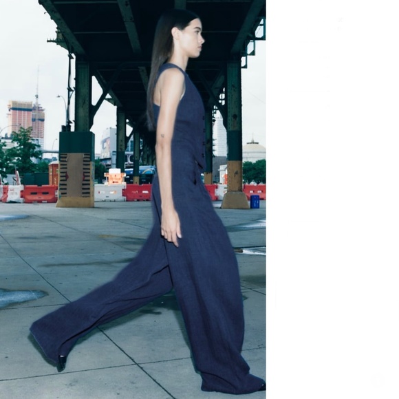 Zara ZW COLLECTION MINIMALIST WIDE LEG PANTS